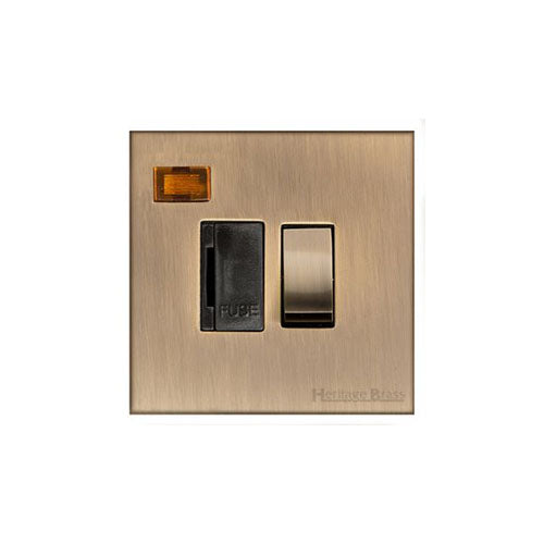 Winchester Range-Antique Brass-Switched Spur with Neon (13 Amp)