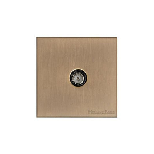 Winchester Range-Antique Brass-1 Gang Isolated TV Coaxial Socket