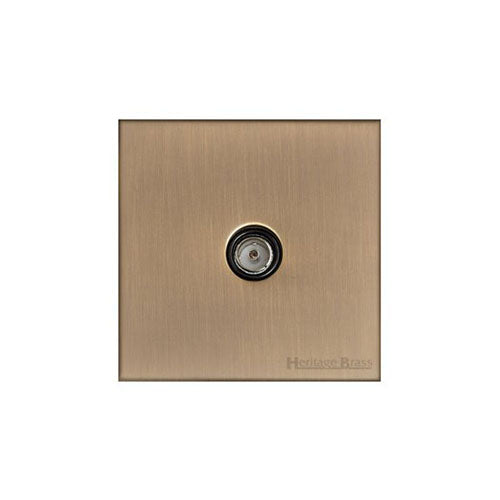 Winchester Range-Antique Brass-1 Gang Non-Isolated TV Coaxial Socket