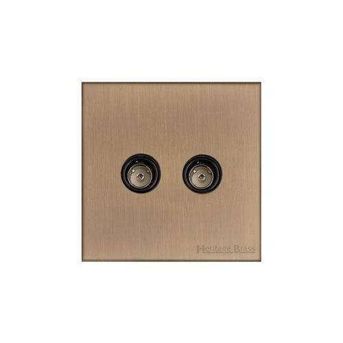 Winchester Range-Antique Brass-TV/FM Diplexed Socket
