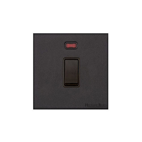 Windsor Range-Matt Black-20A DP SWITCH with Neon