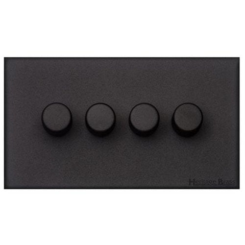 Windsor Range-Matt Black-4 Gang Dimmer (400watts)