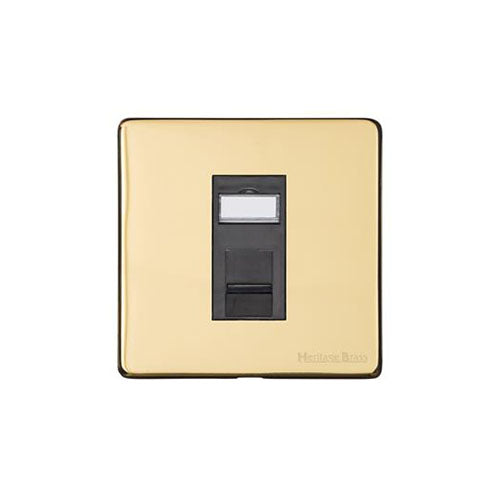 Vintage Range-Polished Brass-1 Gang CAT6