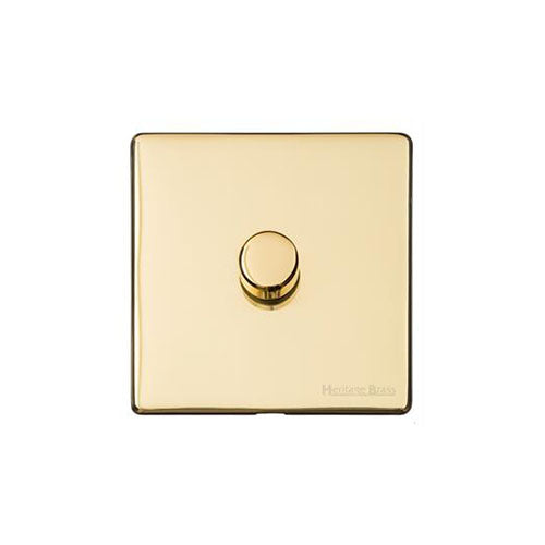 Vintage Range-Unlacquered Polished Brass -1 Gang Dimmer (250 watts)