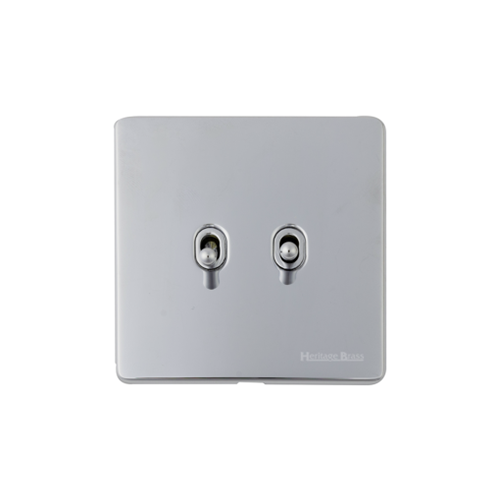 Vintage Range-Polished Chrome-2 Gang Stockholm Toggle