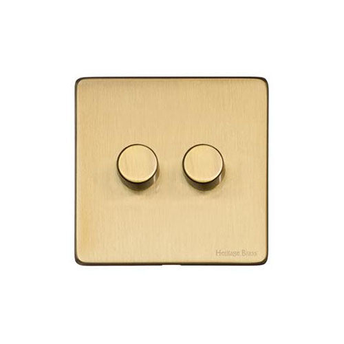 Vintage Range-Satin Brass-2G Multi Location Primary Dimmer
