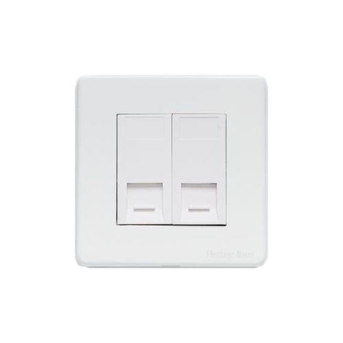 Vintage Range-Matt White-2 Gang CAT6
