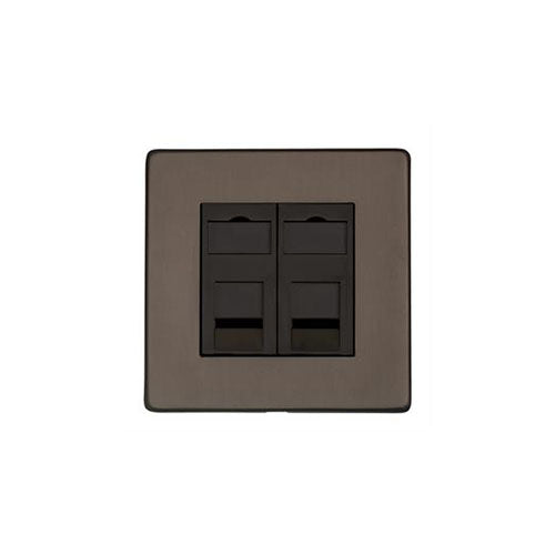 Studio Range-Matt Bronze-2 Gang CAT6