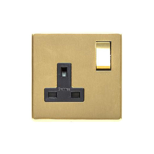 Studio Range Satin Brass | Single Socket (13 Amp)