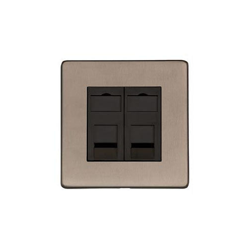 Studio Range-Aged Pewter-2 Gang CAT6