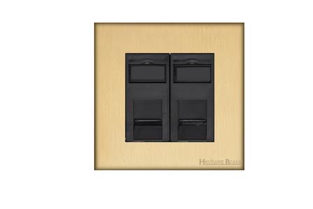 Windsor Range Matt Brass-2 Gang CAT6