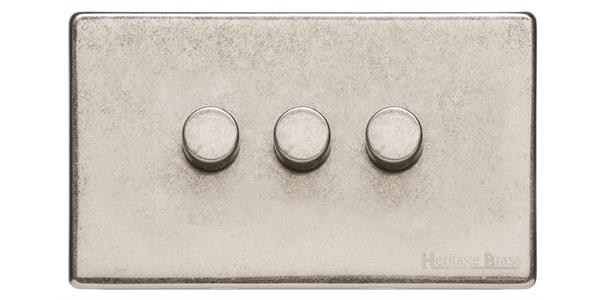 Vintage Range Rustic Nickel-3G Multi Location Secondary Dimmer