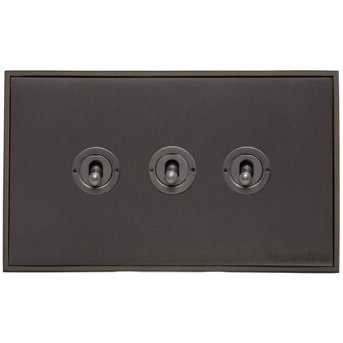 Executive Range-Matt Bronze-3 Gang Dolly Switch