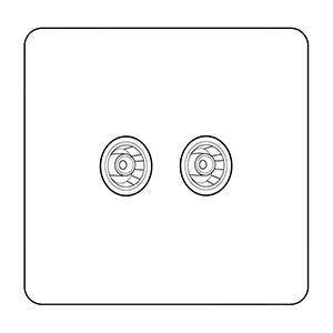 Windsor Range Dark Antique Bronze-2 Gang TV Coaxial Socket