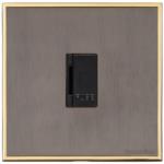Executive Range-Satin Black Nickel & Brass-Unswitched Spur (13 Amp)