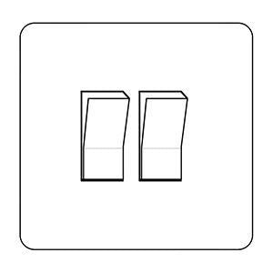 Elite Flat Plate Range Polished Brass | 2 Gang Rocker Switch