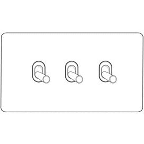Vintage Range-Satin Chrome-3 Gang Stockholm Toggle
