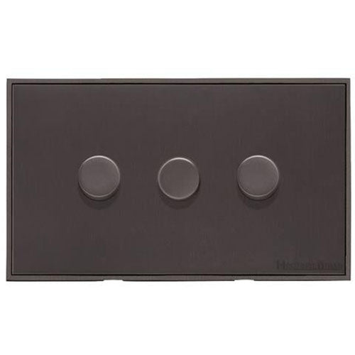 Executive Range-Matt Bronze-3 Gang Dimmer (250 watts)