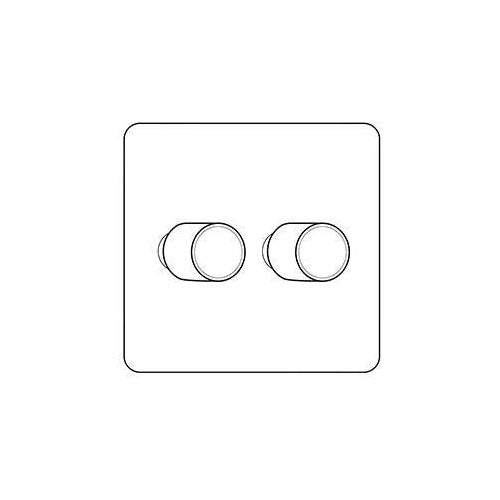 Studio Range-Antique Pewter-2 Gang Dimmer (400 watts)