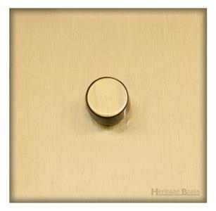 Windsor Range Matt Brass-1 Gang TED Dimmer (Compatible with LED Lamps)