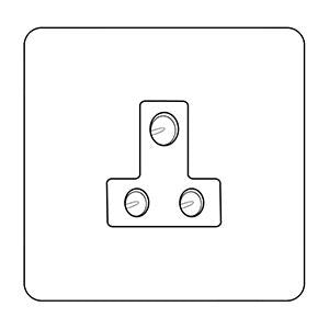 Executive Range-Matt White & Chrome-5 Amp 3 Round Pin Socket