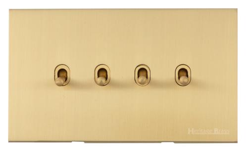 Windsor Range Matt Brass-4 Gang Stockholm Toggle