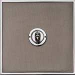 Executive Range-Satin Black Nickel & Chrome-1 Gang Toggle Switch