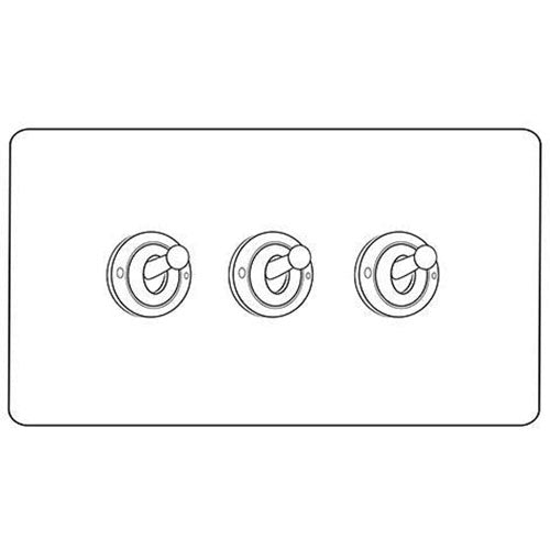 Studio Range-Antique Pewter-3 Gang Dolly Switch