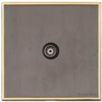 Executive Range-Satin Black Nickel & Brass-1 Gang Isolated TV Coaxial Socket
