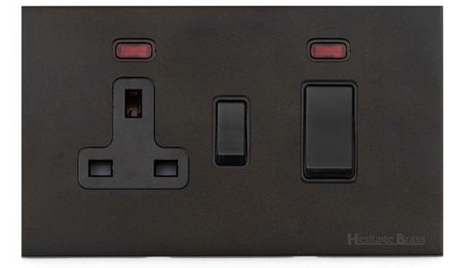 Windsor Range Dark Antique Bronze-45A Cooker Unit + 13A Socket