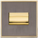 Executive Range-Satin Black Nickel & Brass-6A Triple Pole Fan Isolator Switch