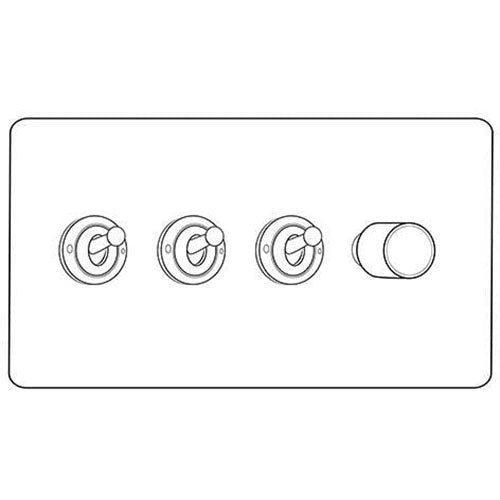 Vintage Range-Rustic Nickel-4G 1xToggle 3xTED