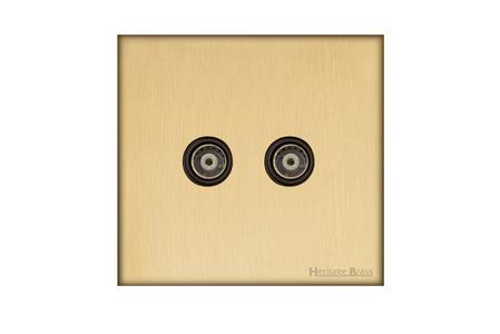 Windsor Range Matt Brass-TV/FM Diplexed Socket
