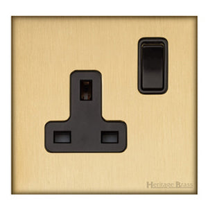 Windsor Range Satin Brass | Single Socket (13 Amp)