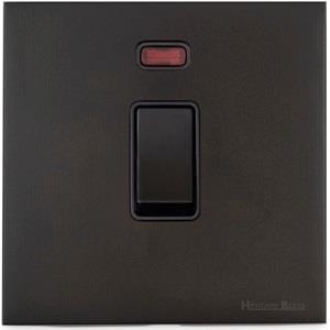 Windsor Range Dark Antique Bronze | 20A Double Pole Switch with Neon