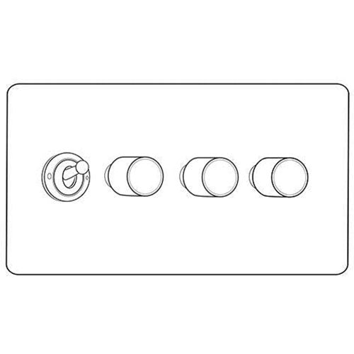 Vintage Range-Matt White-4G 1xToggle 3xTED