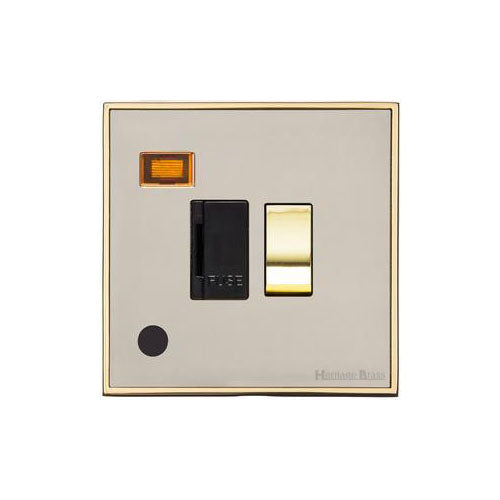 Executive Range-Satin Nickel-Switched Spur with Neon/Cord (13 Amp)