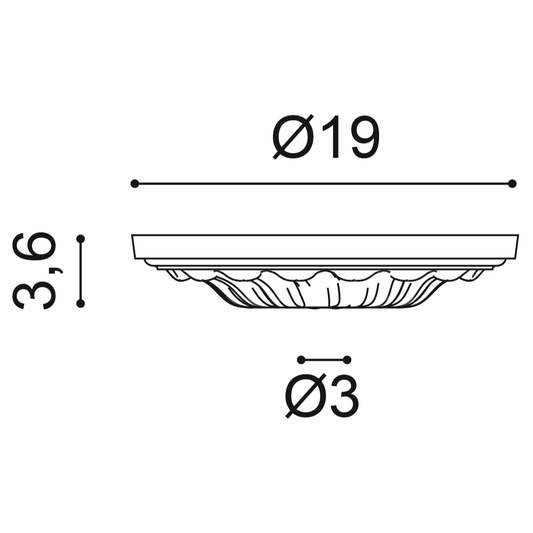 R11 Orac Ceiling Rose