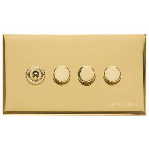 Winchester Range-Polished Brass-4G 1xToggle 3xTED