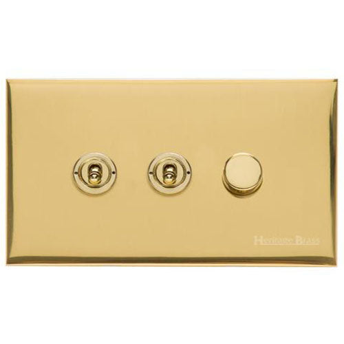 Winchester Range-Polished Brass-3G 2xToggle 1xTED