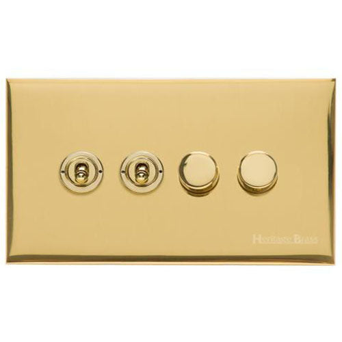 Winchester Range-Polished Brass-4G 2xToggle 2xTED