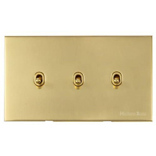 Winchester Range-Polished Brass-3 Gang Stockholm Toggle