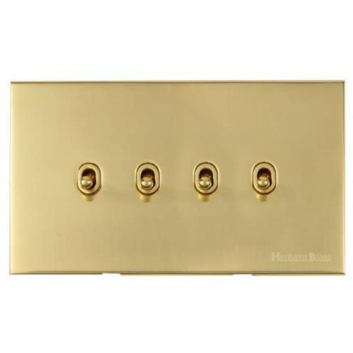 Winchester Range-Polished Brass-4 Gang Stockholm Toggle
