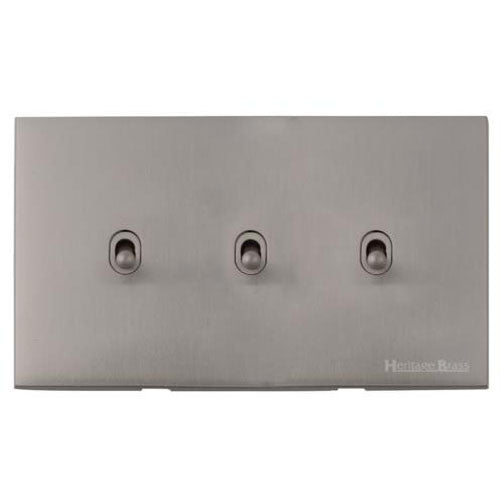 Winchester Range-Satin Nickel-3 Gang Stockholm Toggle