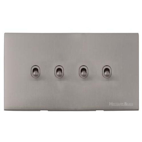 Winchester Range-Satin Nickel-4 Gang Stockholm Toggle