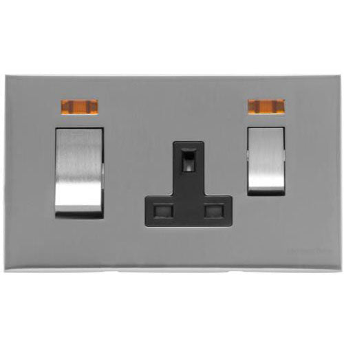 Winchester Range-Satin Chrome Silk-45A Cooker Unit + 13A Socket