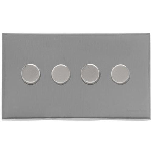 Winchester Range-Satin Chrome Silk-4 Gang LED Dimmer (Compatible with LED Lamps)