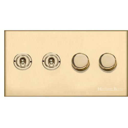 Winchester Range-Satin Brass-4G 2xToggle 2xTED