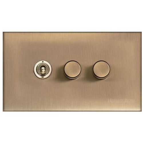 Winchester Range-Antique Brass-3G 1xToggle 2xTED