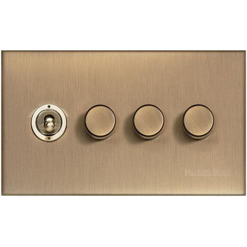 Winchester Range-Antique Brass-4G 1xToggle 3xTED
